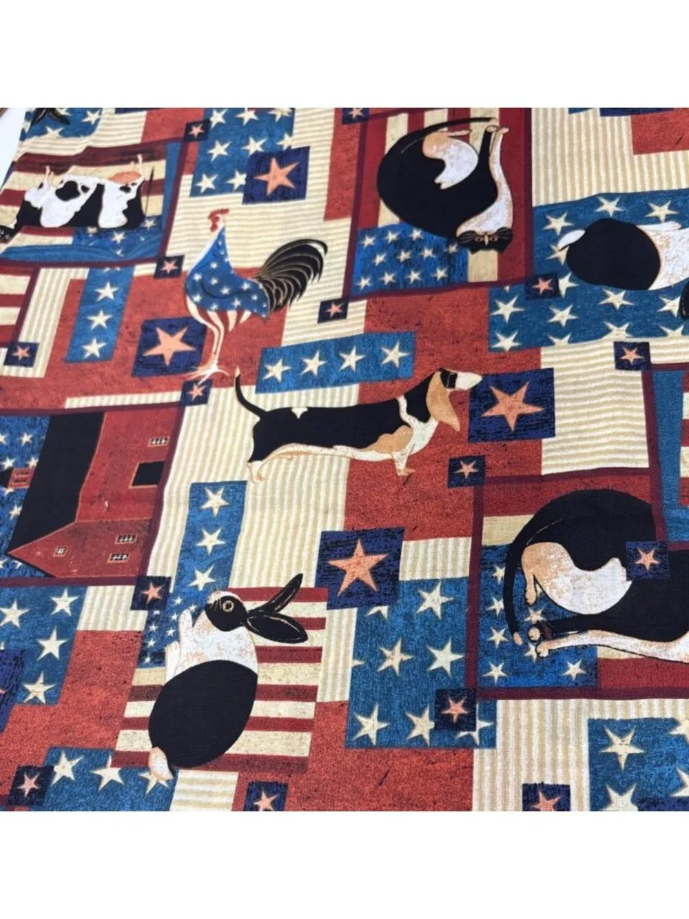 Warren Kimble Patriotic Animal Print Cotton Fabric 10
